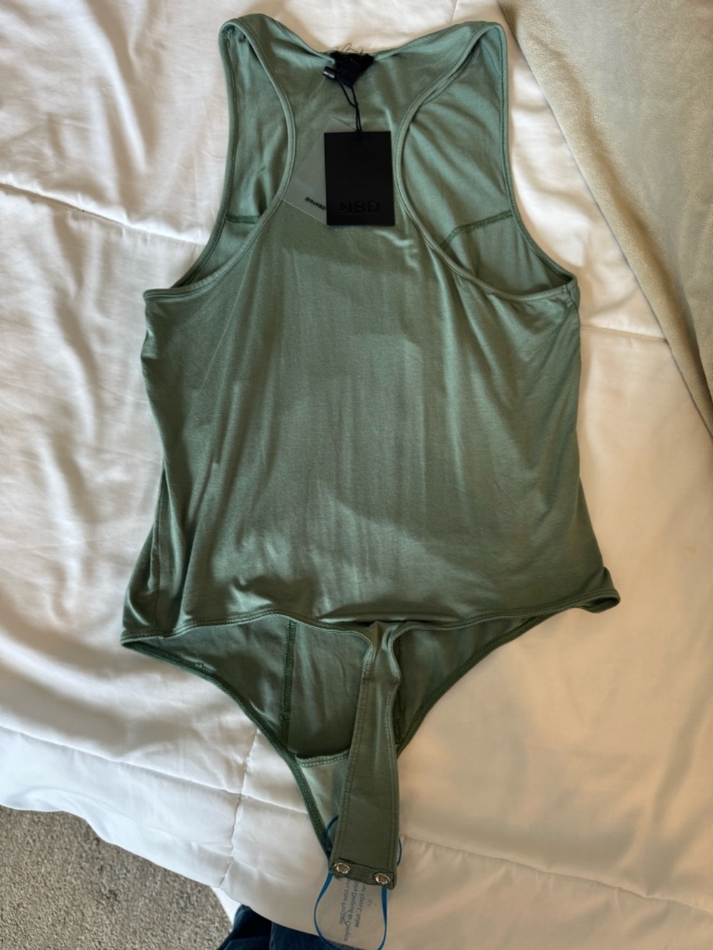 NBD Olive Green Racerback Bodysuit